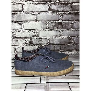 Ben Sherman Blue Canvas Fabric Espadrille Lace Up Casual Shoes Men Sz 10M US/43